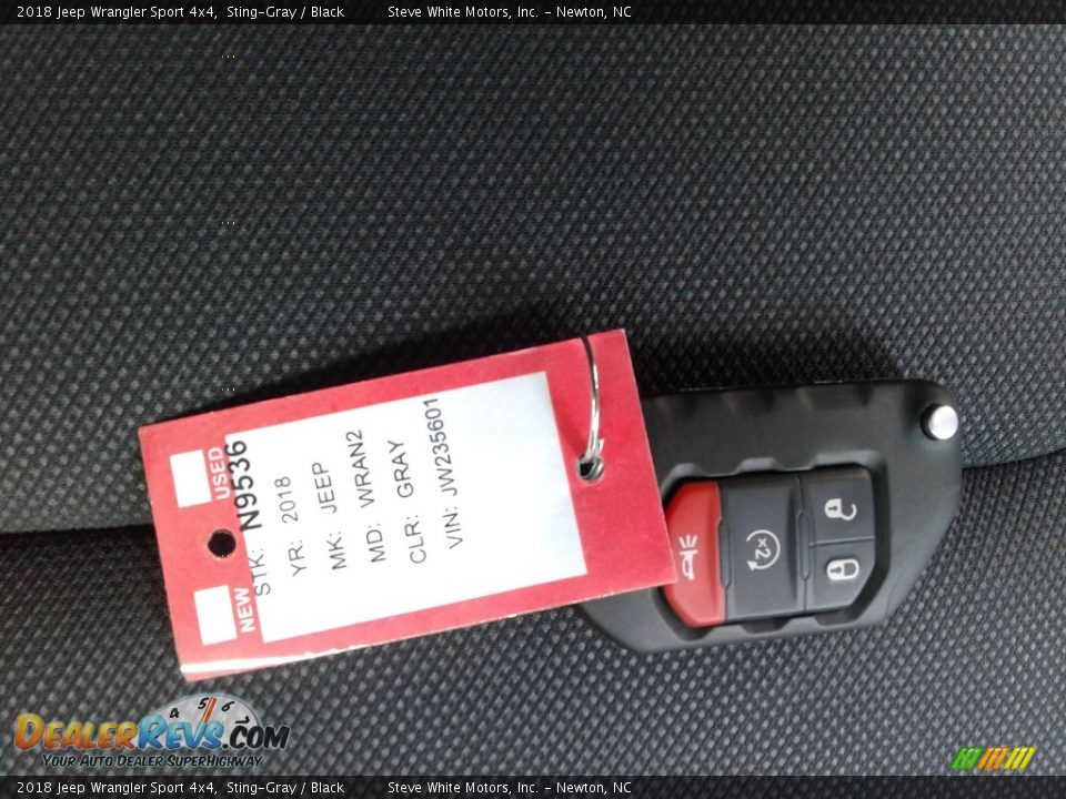 2018 Jeep Wrangler Sport 4x4 Sting-Gray / Black Photo #30