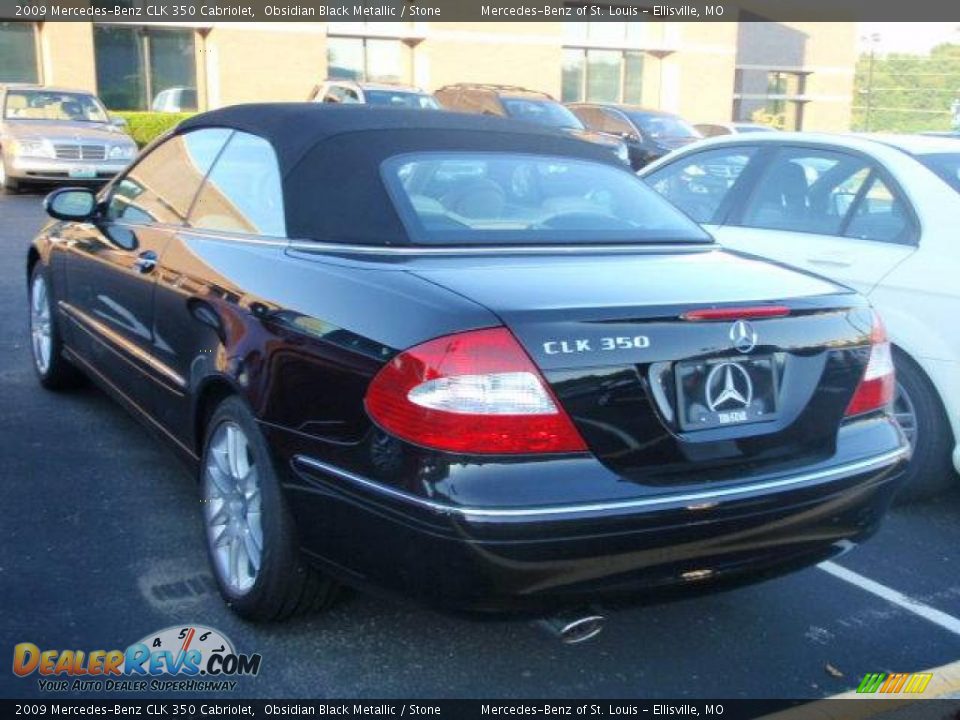 2009 Mercedes-Benz CLK 350 Cabriolet Obsidian Black Metallic / Stone Photo #6