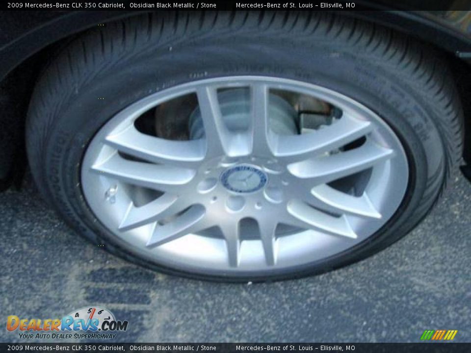 2009 Mercedes-Benz CLK 350 Cabriolet Obsidian Black Metallic / Stone Photo #7