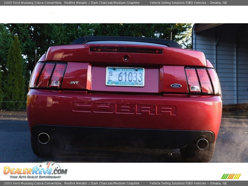 2003 Ford Mustang Cobra Convertible Redfire Metallic / Dark Charcoal/Medium Graphite Photo #10