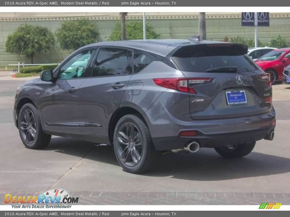 2019 Acura RDX A-Spec AWD Modern Steel Metallic / Red Photo #5