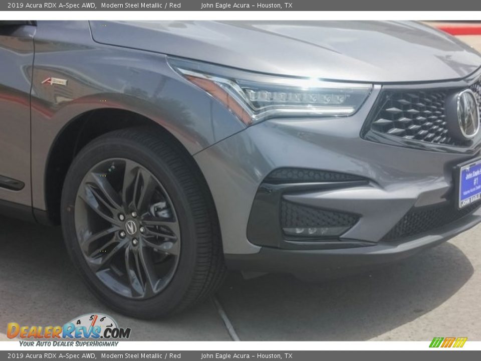 2019 Acura RDX A-Spec AWD Modern Steel Metallic / Red Photo #10