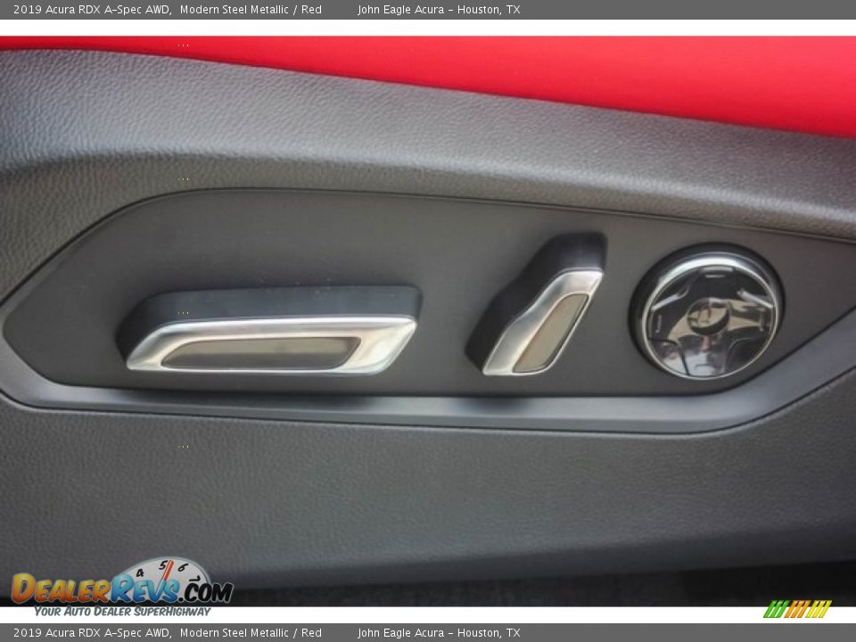 2019 Acura RDX A-Spec AWD Modern Steel Metallic / Red Photo #13