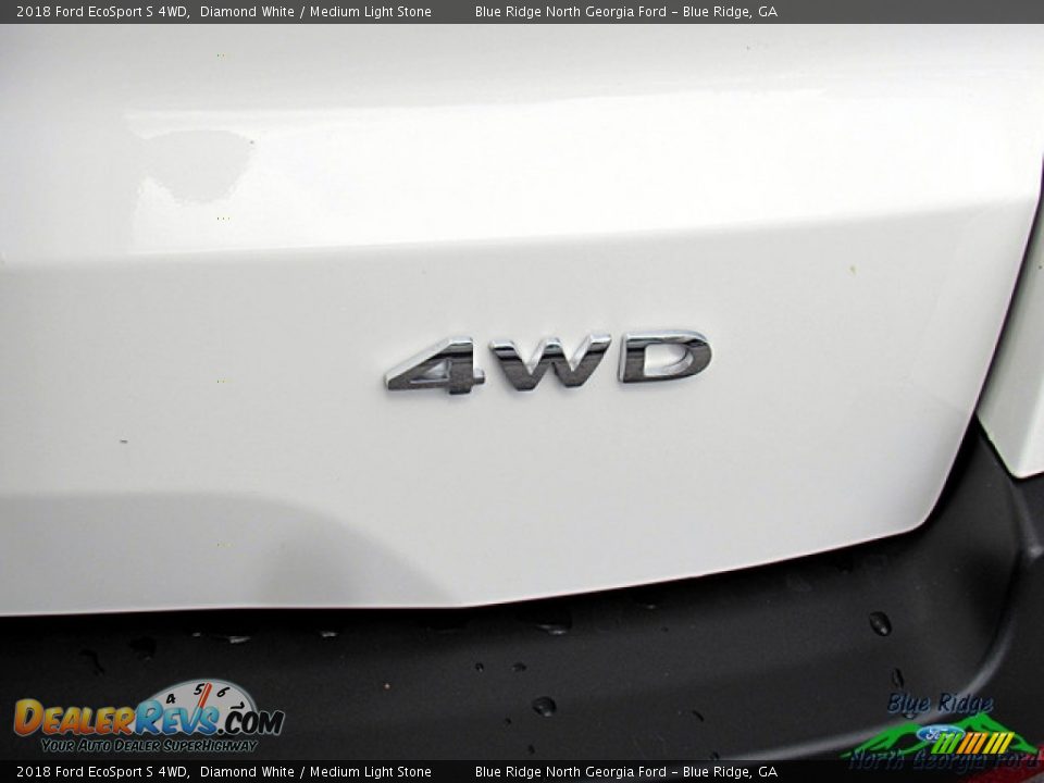 2018 Ford EcoSport S 4WD Diamond White / Medium Light Stone Photo #34