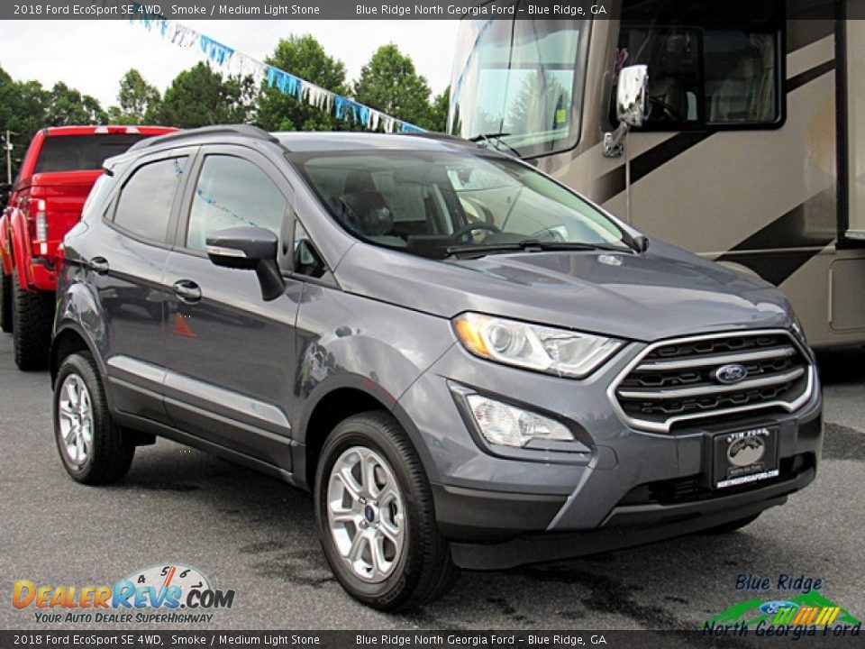 2018 Ford EcoSport SE 4WD Smoke / Medium Light Stone Photo #7