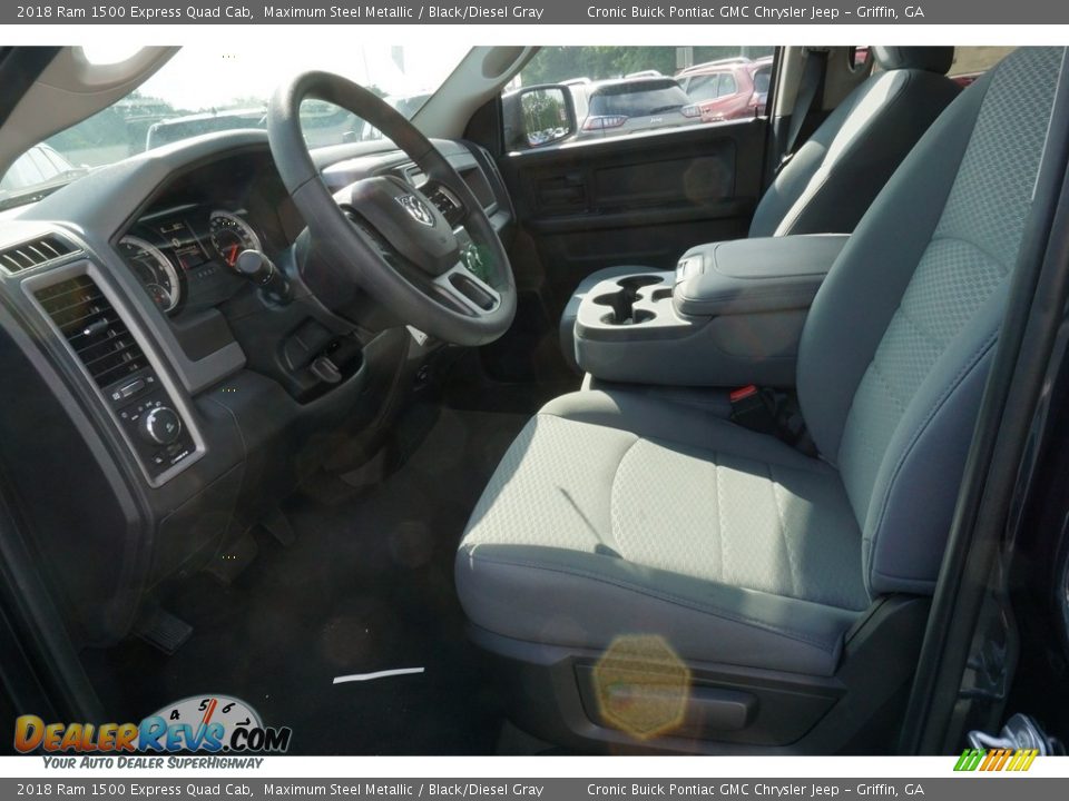 2018 Ram 1500 Express Quad Cab Maximum Steel Metallic / Black/Diesel Gray Photo #4