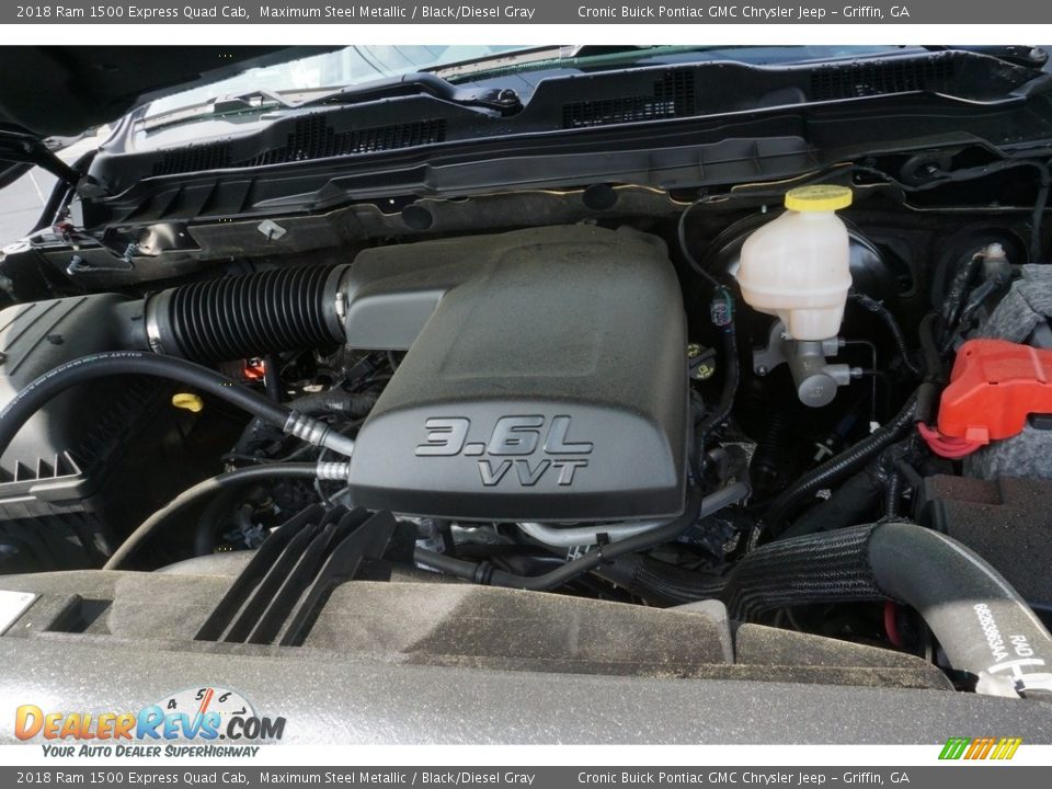 2018 Ram 1500 Express Quad Cab Maximum Steel Metallic / Black/Diesel Gray Photo #9