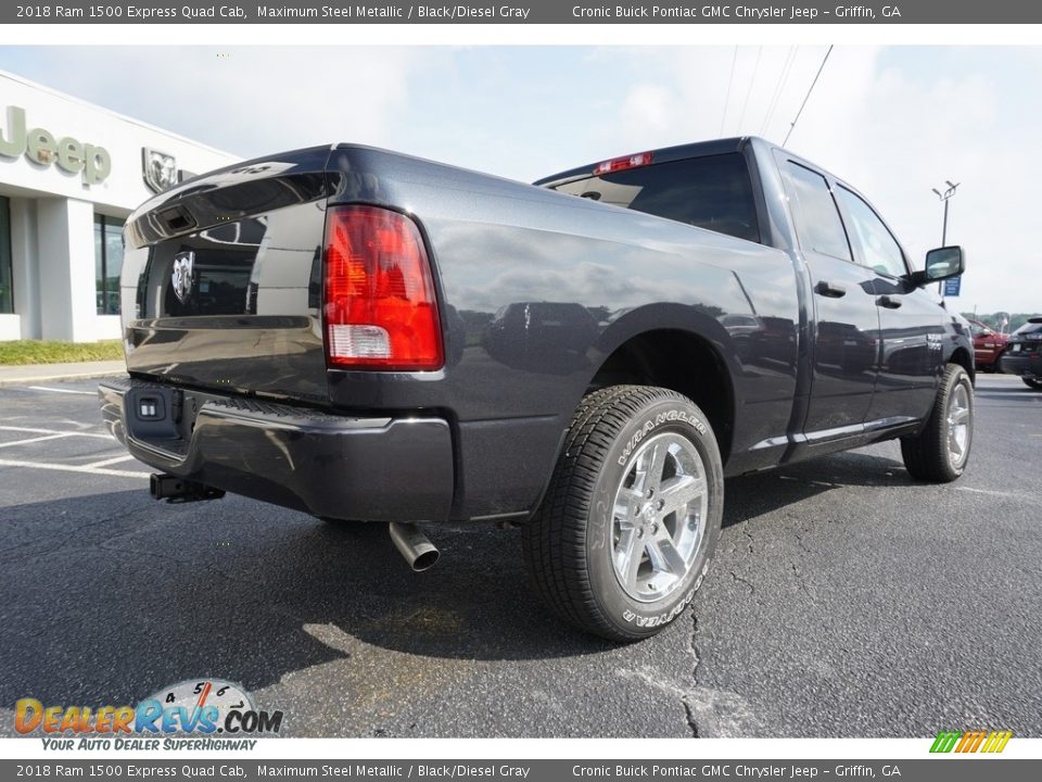 2018 Ram 1500 Express Quad Cab Maximum Steel Metallic / Black/Diesel Gray Photo #11