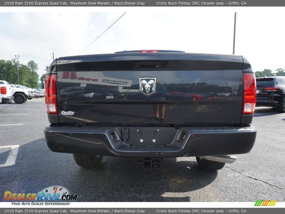 2018 Ram 1500 Express Quad Cab Maximum Steel Metallic / Black/Diesel Gray Photo #12