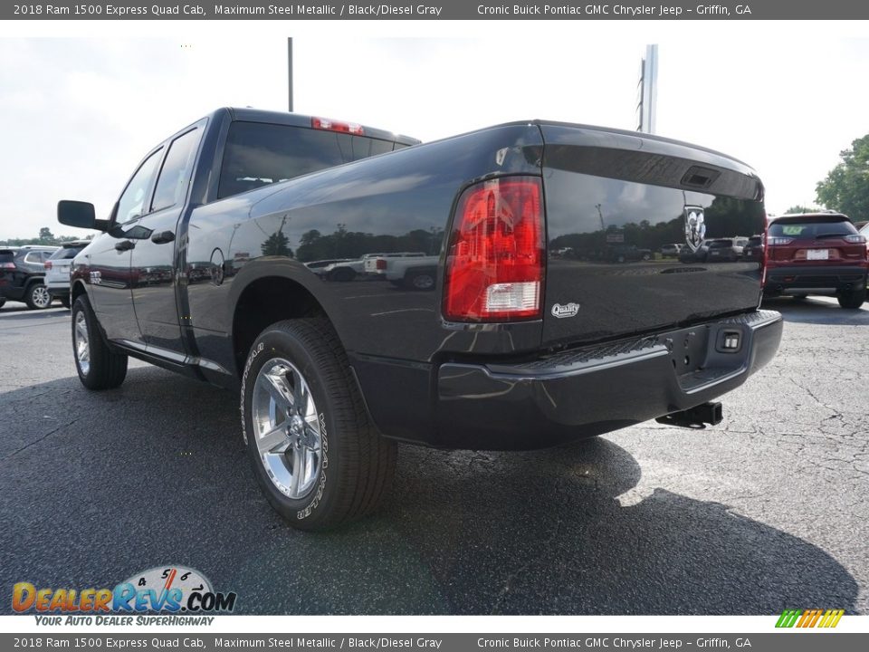2018 Ram 1500 Express Quad Cab Maximum Steel Metallic / Black/Diesel Gray Photo #13