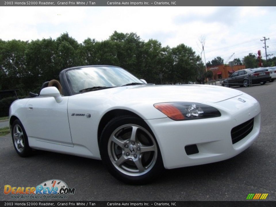 2003 Honda S2000 Roadster Grand Prix White / Tan Photo #2