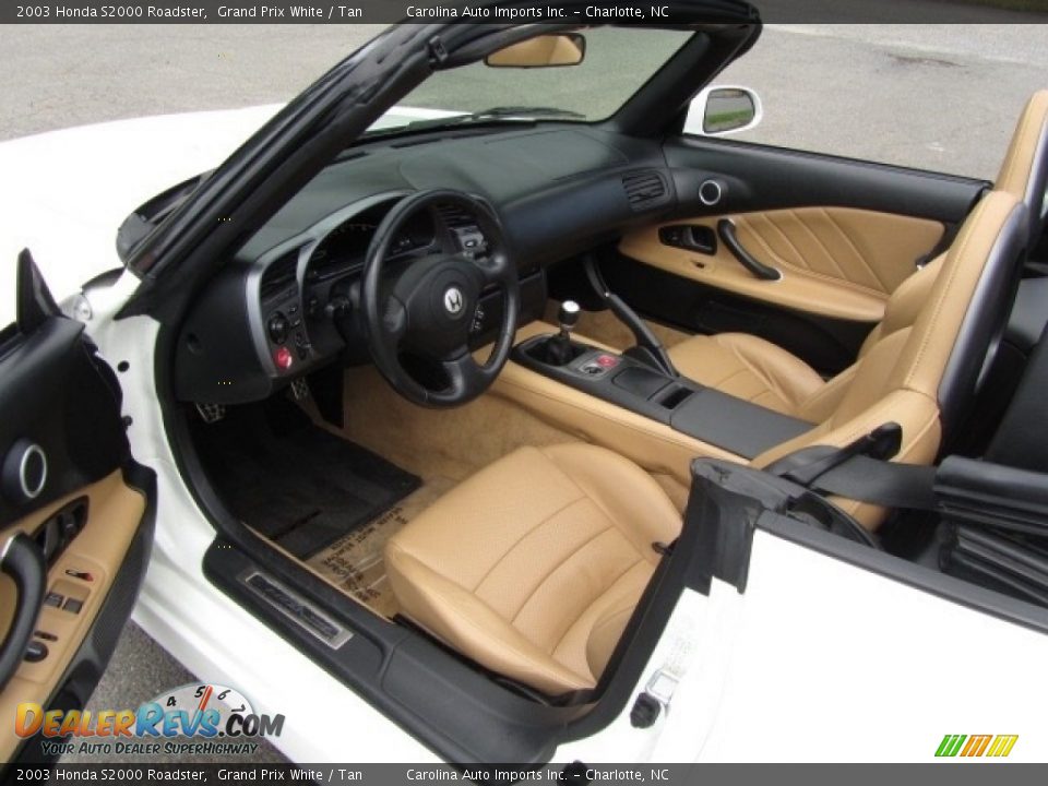 2003 Honda S2000 Roadster Grand Prix White / Tan Photo #16