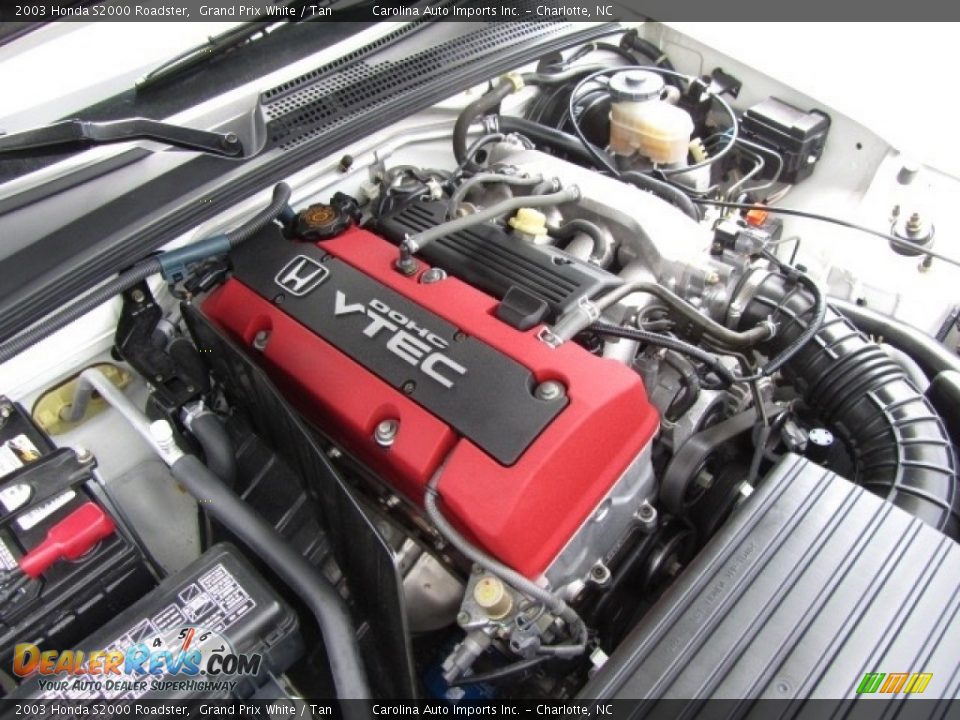 2003 Honda S2000 Roadster Grand Prix White / Tan Photo #25