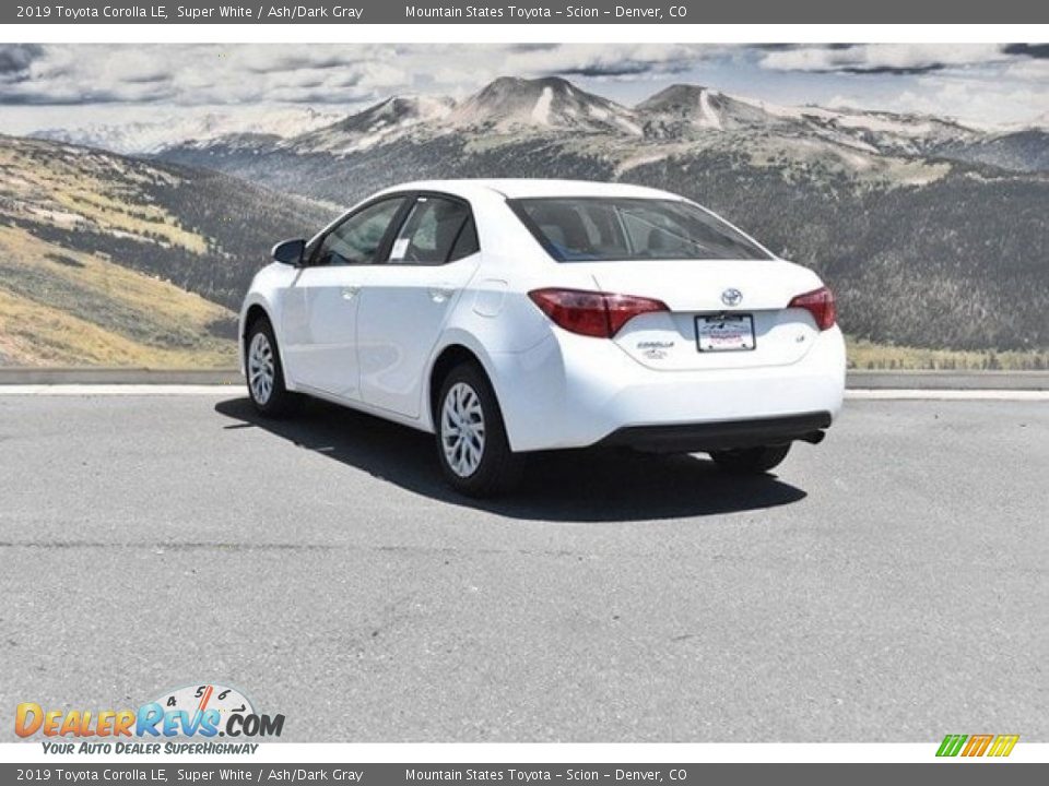 2019 Toyota Corolla LE Super White / Ash/Dark Gray Photo #3