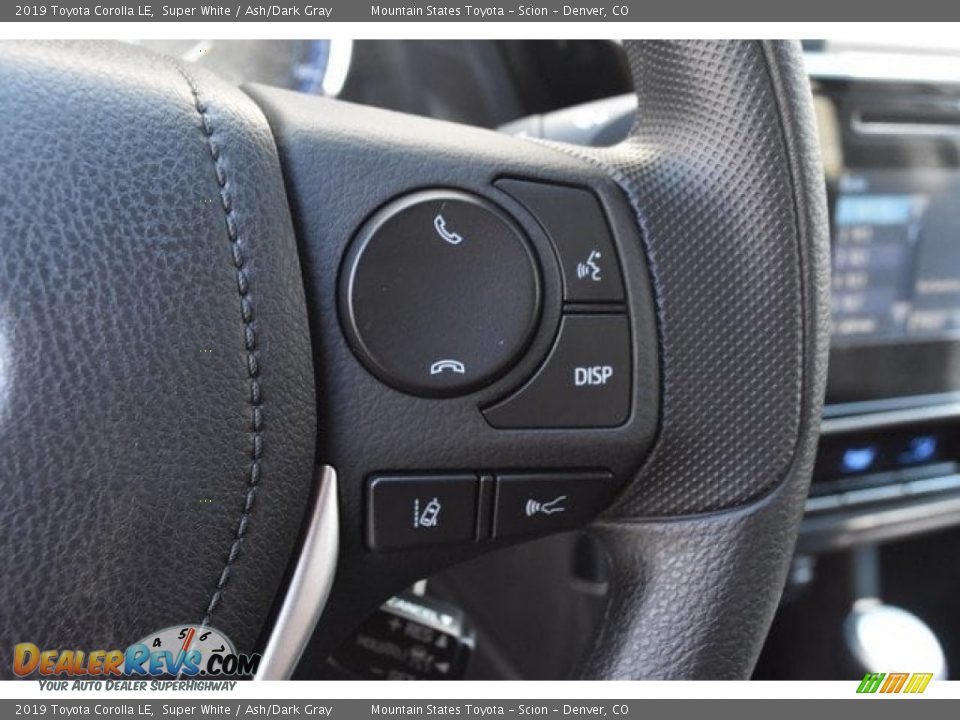 2019 Toyota Corolla LE Super White / Ash/Dark Gray Photo #27