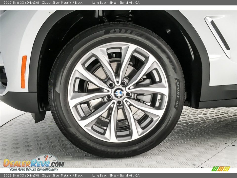 2019 BMW X3 sDrive30i Glacier Silver Metallic / Black Photo #9