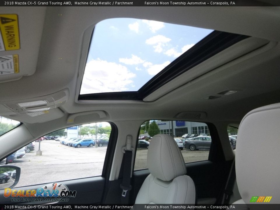 2018 Mazda CX-5 Grand Touring AWD Machine Gray Metallic / Parchment Photo #13