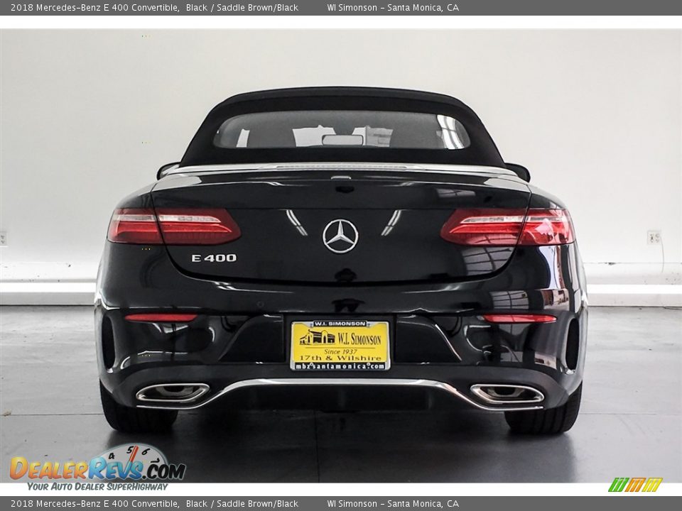 2018 Mercedes-Benz E 400 Convertible Black / Saddle Brown/Black Photo #4