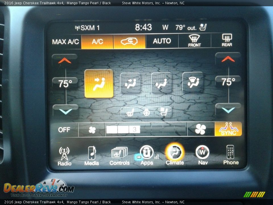 2016 Jeep Cherokee Trailhawk 4x4 Mango Tango Pearl / Black Photo #25