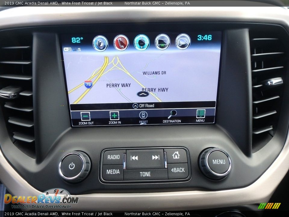 2019 GMC Acadia Denali AWD White Frost Tricoat / Jet Black Photo #20