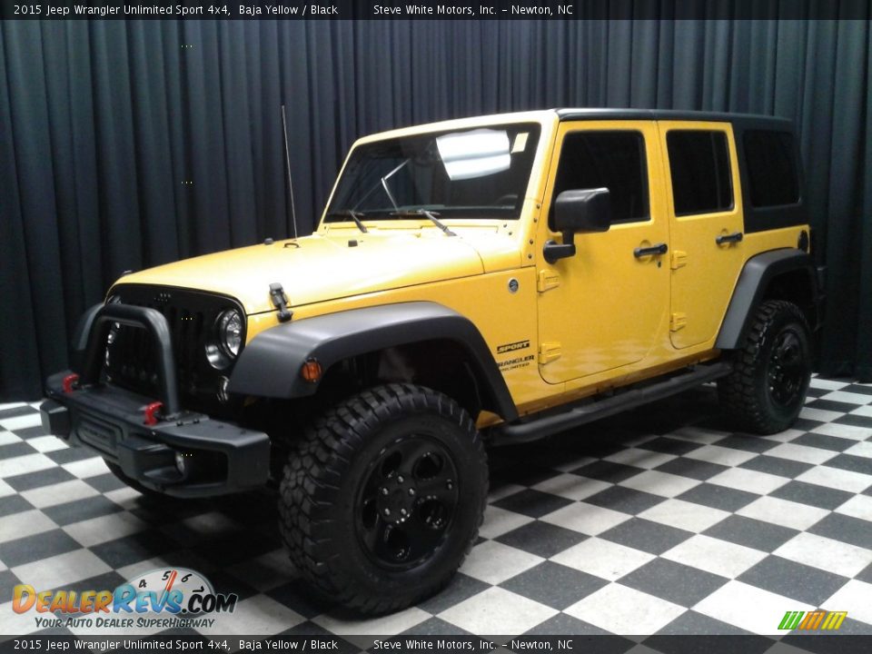 2015 Jeep Wrangler Unlimited Sport 4x4 Baja Yellow / Black Photo #2