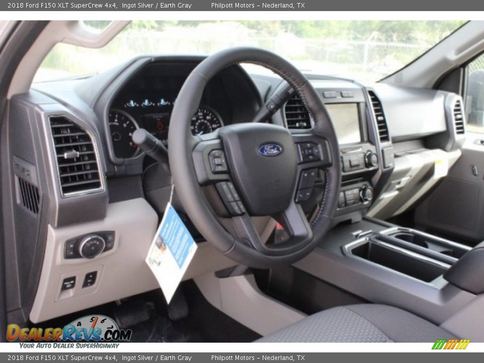 2018 Ford F150 XLT SuperCrew 4x4 Ingot Silver / Earth Gray Photo #14