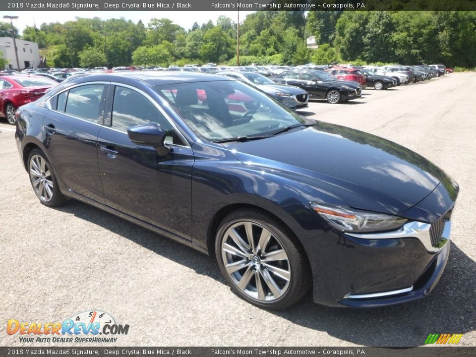 2018 Mazda Mazda6 Signature Deep Crystal Blue Mica / Black Photo #3
