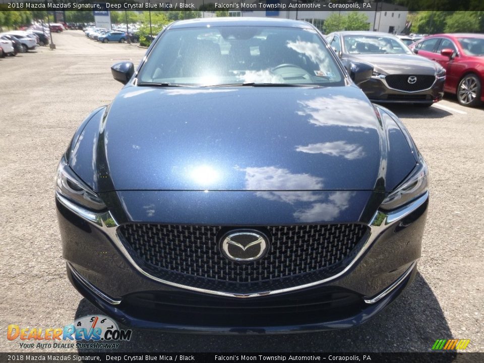2018 Mazda Mazda6 Signature Deep Crystal Blue Mica / Black Photo #4
