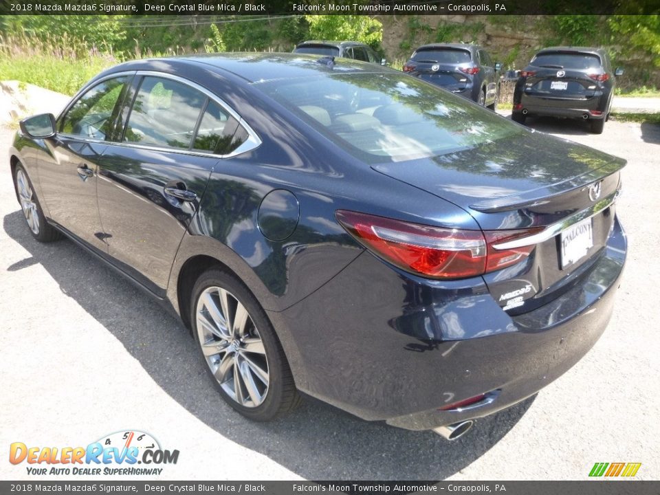 2018 Mazda Mazda6 Signature Deep Crystal Blue Mica / Black Photo #6