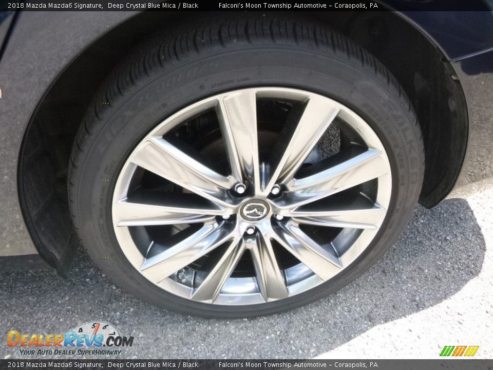 2018 Mazda Mazda6 Signature Deep Crystal Blue Mica / Black Photo #7
