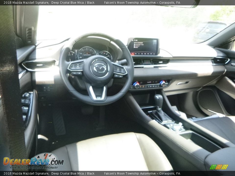 2018 Mazda Mazda6 Signature Deep Crystal Blue Mica / Black Photo #9