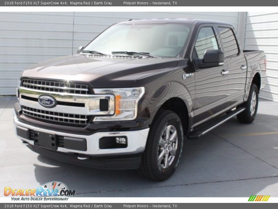 2018 Ford F150 XLT SuperCrew 4x4 Magma Red / Earth Gray Photo #3