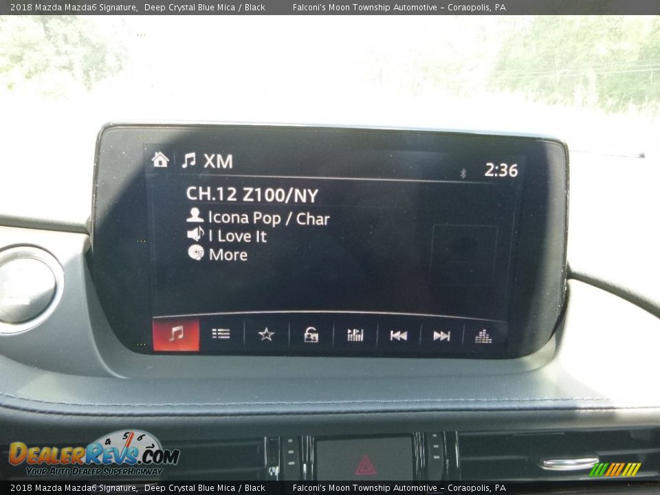 2018 Mazda Mazda6 Signature Deep Crystal Blue Mica / Black Photo #14