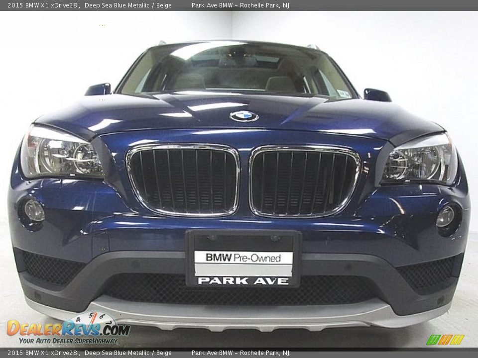 2015 BMW X1 xDrive28i Deep Sea Blue Metallic / Beige Photo #8