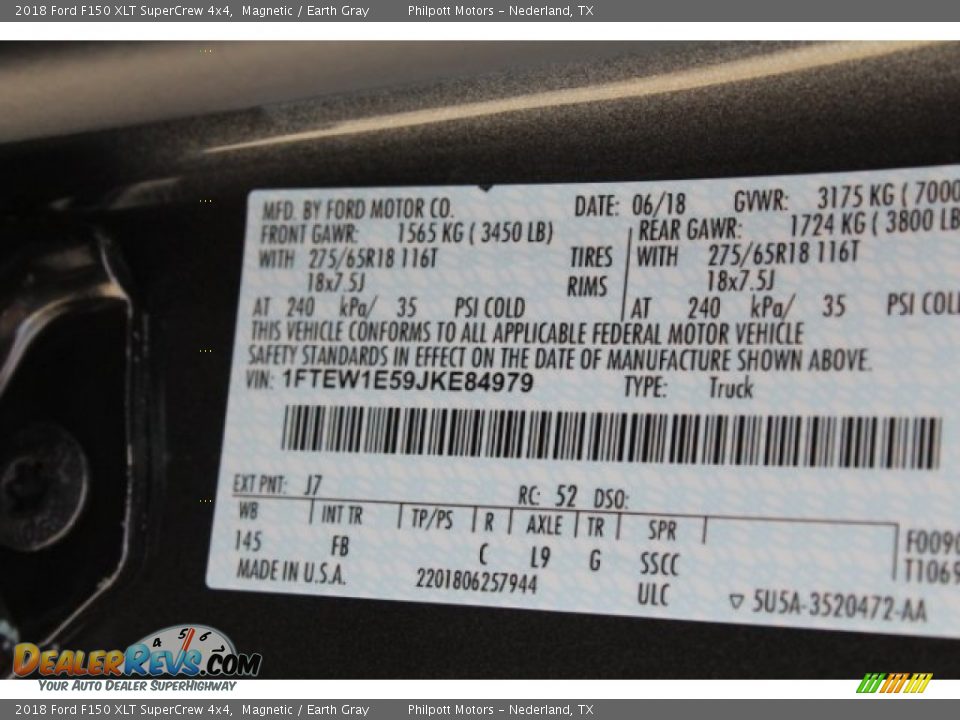 2018 Ford F150 XLT SuperCrew 4x4 Magnetic / Earth Gray Photo #35