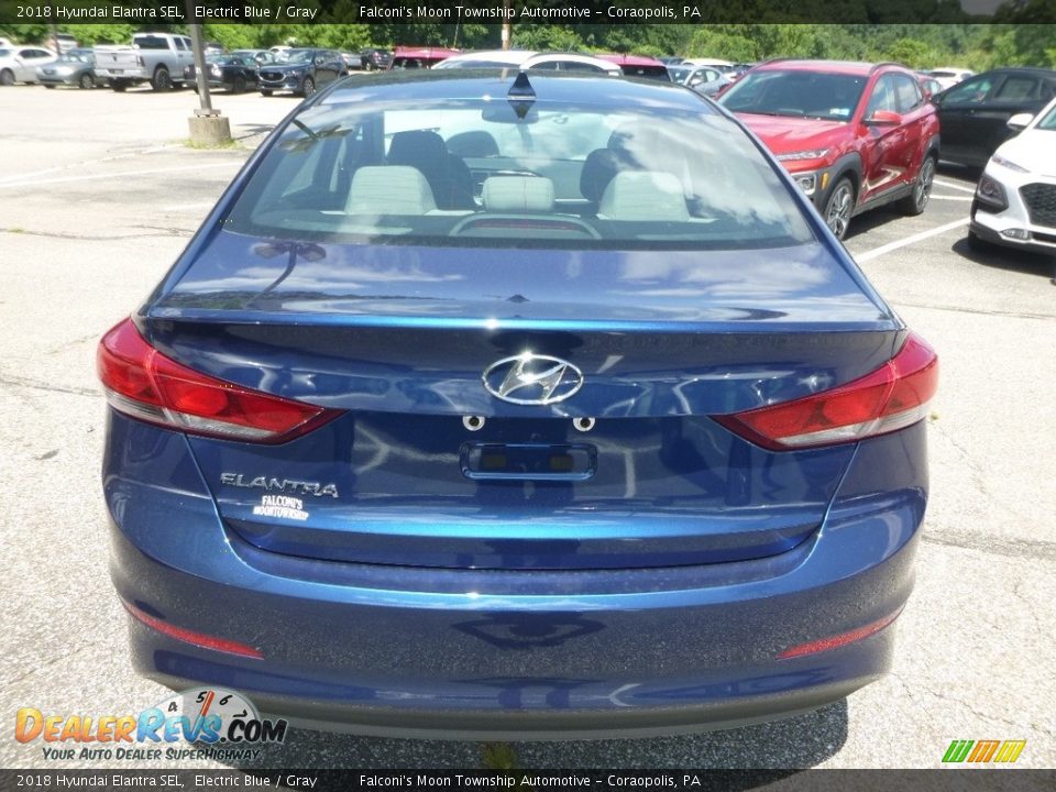 2018 Hyundai Elantra SEL Electric Blue / Gray Photo #7