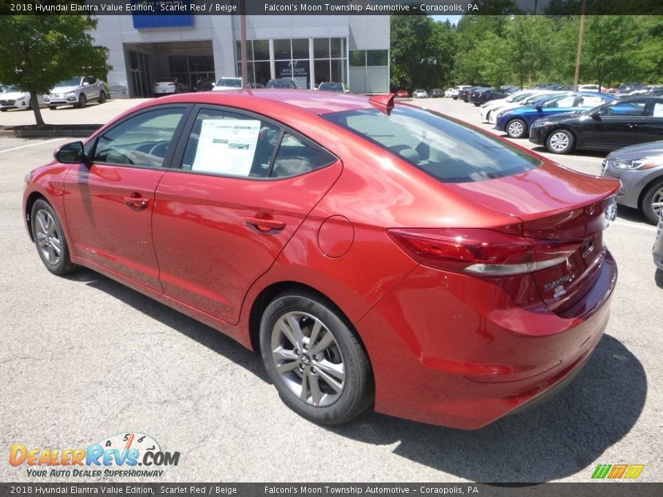 2018 Hyundai Elantra Value Edition Scarlet Red / Beige Photo #6