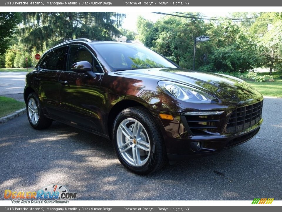 2018 Porsche Macan S Mahogany Metallic / Black/Luxor Beige Photo #1