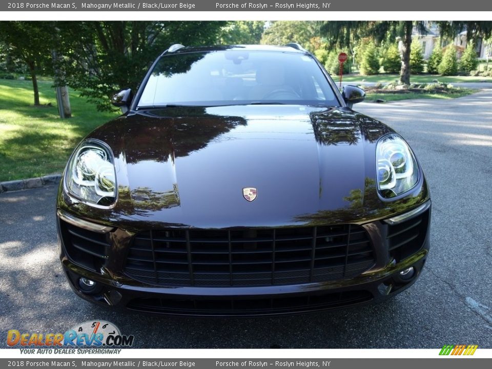 2018 Porsche Macan S Mahogany Metallic / Black/Luxor Beige Photo #2