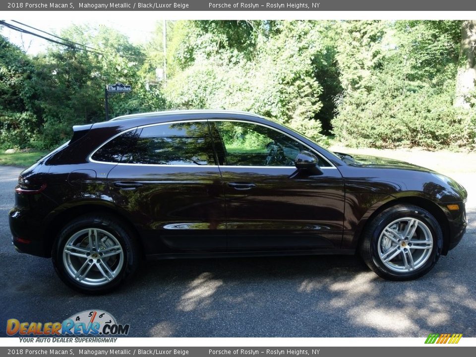 2018 Porsche Macan S Mahogany Metallic / Black/Luxor Beige Photo #3