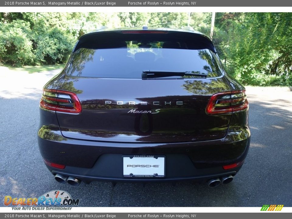 2018 Porsche Macan S Mahogany Metallic / Black/Luxor Beige Photo #5