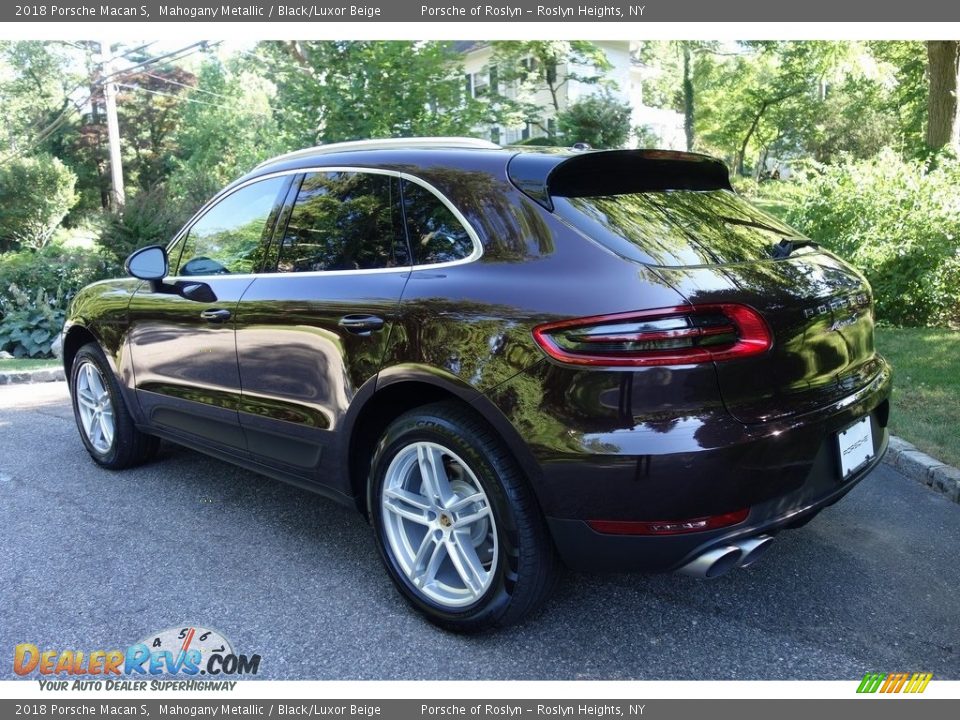 2018 Porsche Macan S Mahogany Metallic / Black/Luxor Beige Photo #6
