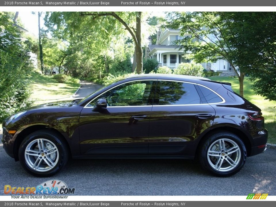 2018 Porsche Macan S Mahogany Metallic / Black/Luxor Beige Photo #7