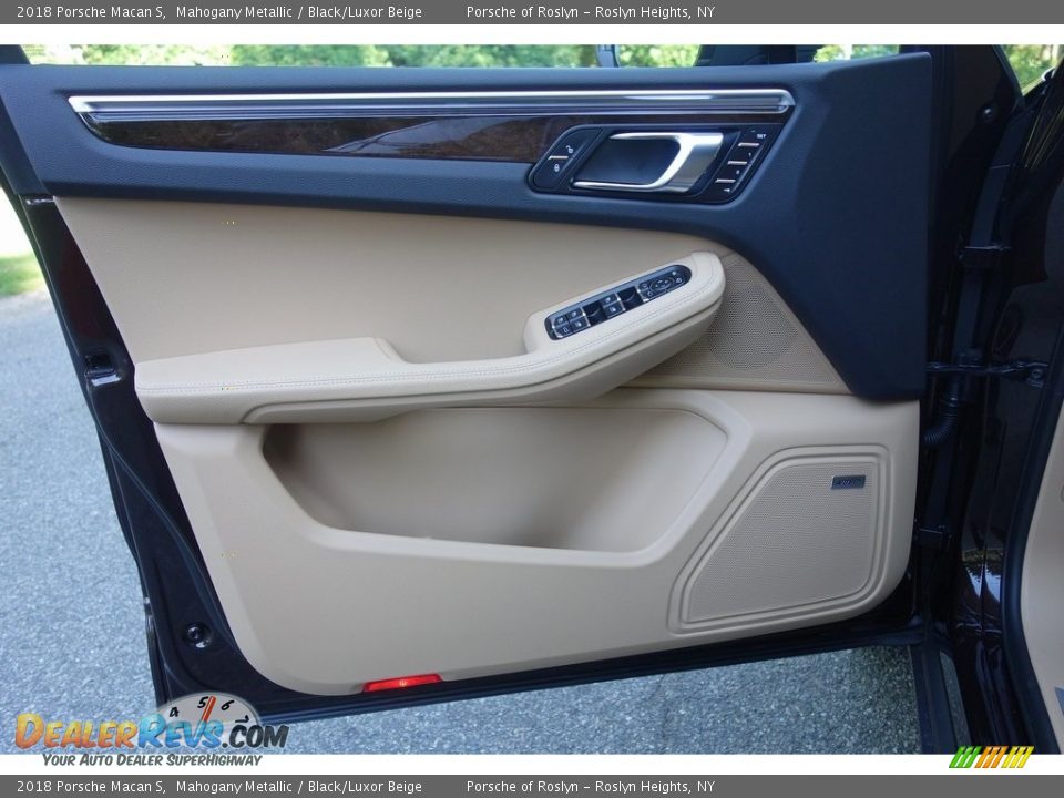 2018 Porsche Macan S Mahogany Metallic / Black/Luxor Beige Photo #11