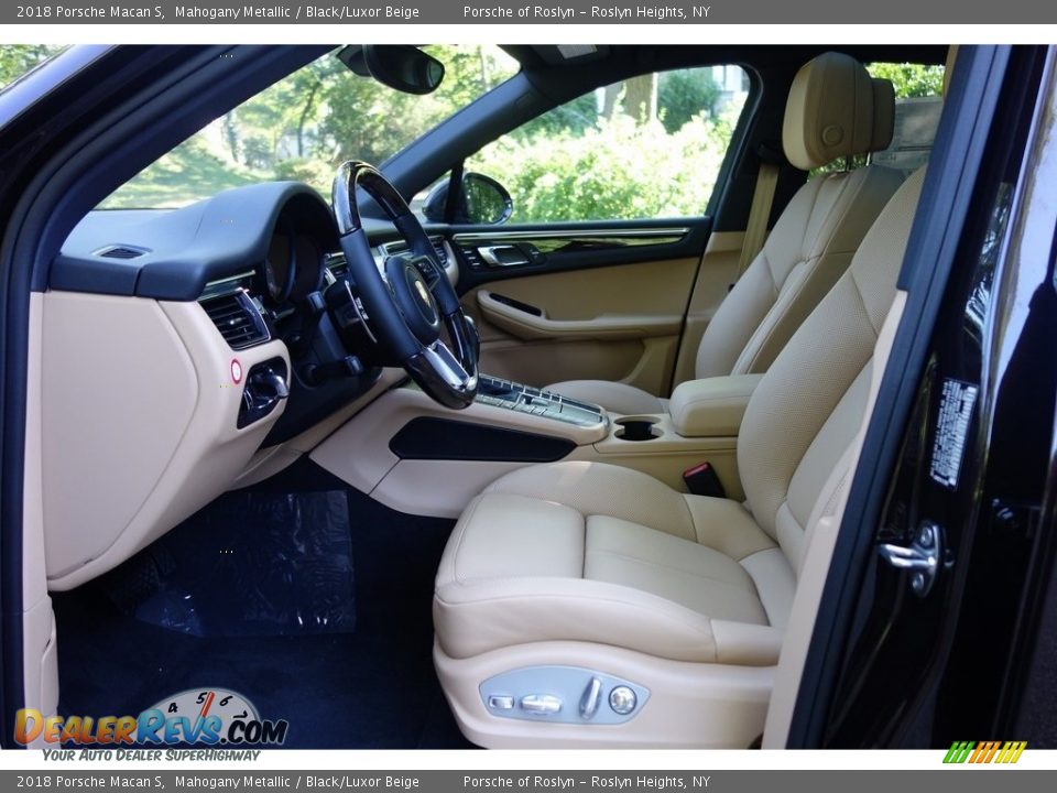 2018 Porsche Macan S Mahogany Metallic / Black/Luxor Beige Photo #12