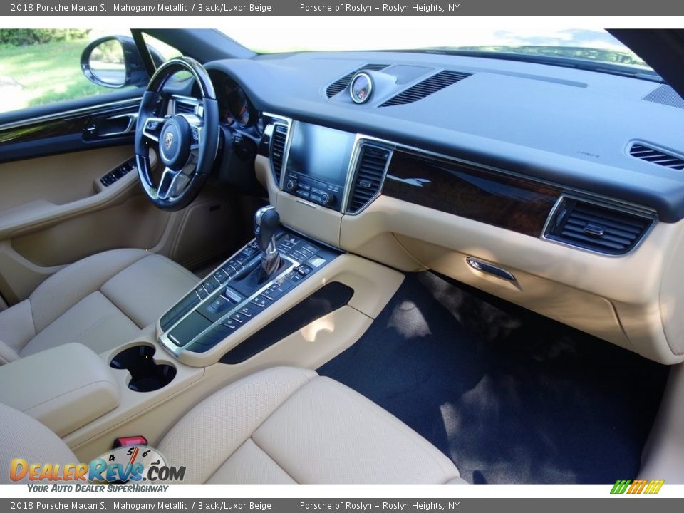 2018 Porsche Macan S Mahogany Metallic / Black/Luxor Beige Photo #16