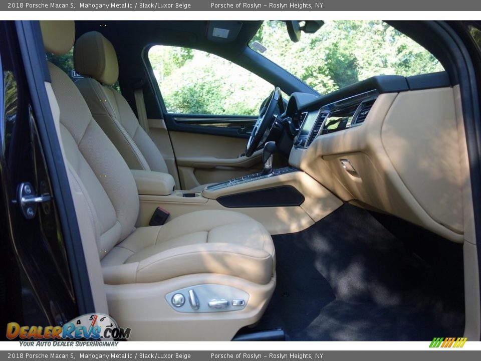 2018 Porsche Macan S Mahogany Metallic / Black/Luxor Beige Photo #18