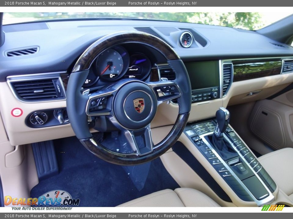2018 Porsche Macan S Mahogany Metallic / Black/Luxor Beige Photo #20