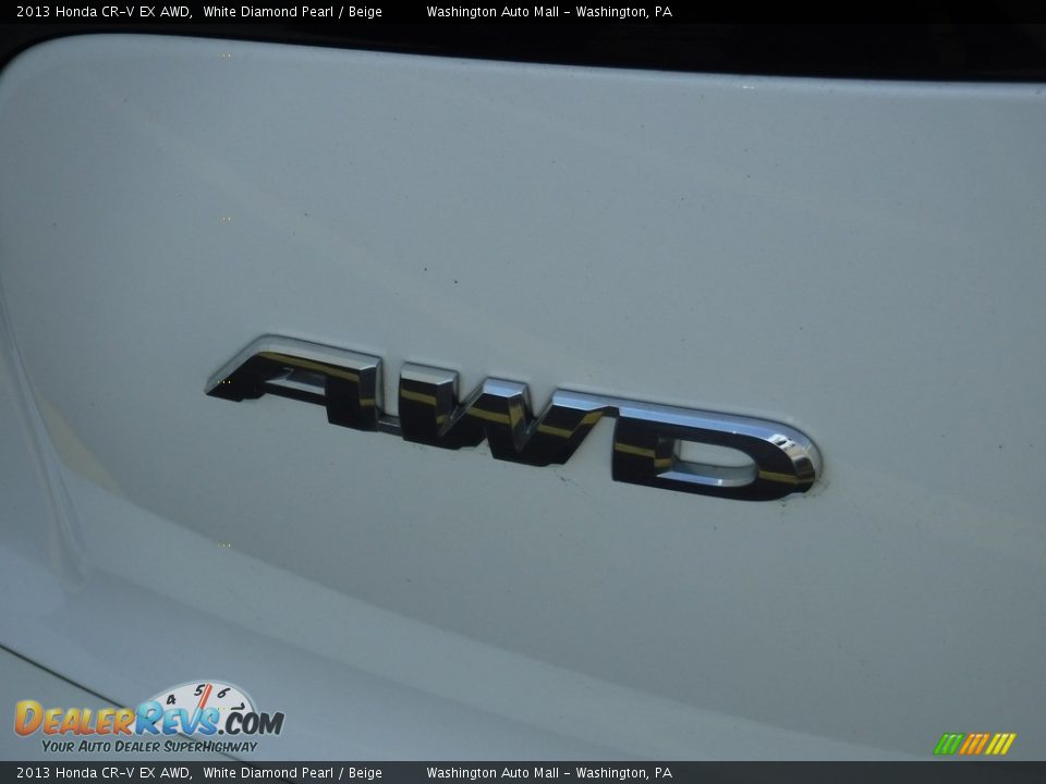 2013 Honda CR-V EX AWD White Diamond Pearl / Beige Photo #10