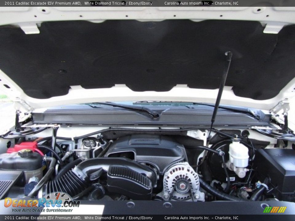 2011 Cadillac Escalade ESV Premium AWD White Diamond Tricoat / Ebony/Ebony Photo #25
